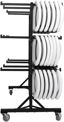 Vista 9 de LIFETIME Carrito de almacenamiento de silla vertical, acero aleado, negro