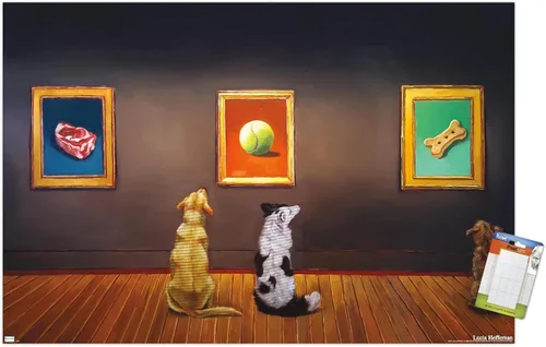 Vista 23 de Trends International Lucia Heffernan Art - Póster de pared de museo del perro, 22.375 x 34 pulgadas, versión enmarcada en negro Versión con marco
