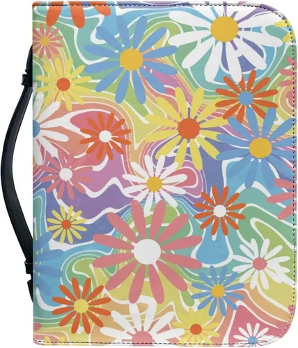 Vista 11 de Flashideas Funda de transporte ligera de la Biblia de la PU para las mujeres, cubierta de la Biblia de moda con asa para el estudio