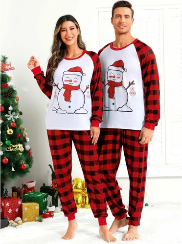 Vista 3 de Kranchungel Matching Christmas Pajamas for Family Matching Womens Chrisrmas Pjs for Couples