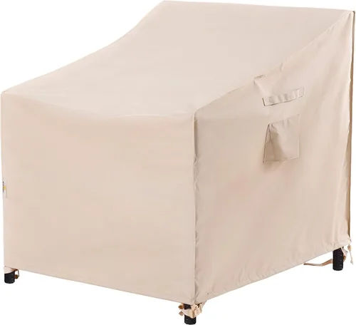 Vista 13 de F&J Outdoors Funda impermeable resistente a los rayos UV, respaldo alto, 4 sillas apilables, 27 pulgadas de ancho x 34 pulgadas de profundidad x 41