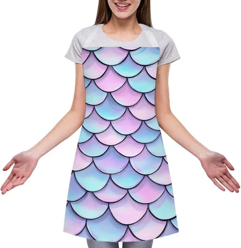 Vista 17 de Delantal ligero para mujer con bolsillo, resistente al agua a la moda para cocinar en casa Color (952)