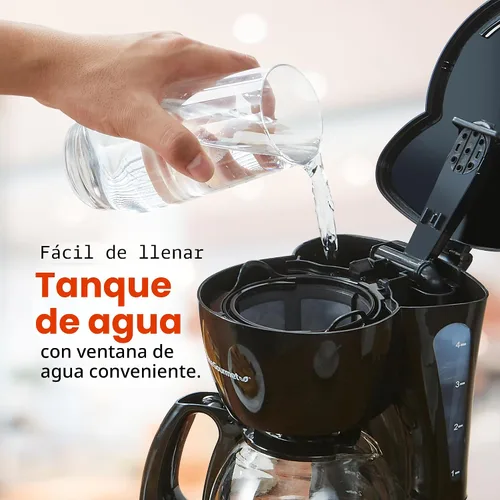 Vista 3 de Elite Gourmet EHC4128 Cafetera automática de 4 tazas para preparar y gotear con pausa y servir, jarra de vidrio, filtro reutilizable, interruptor