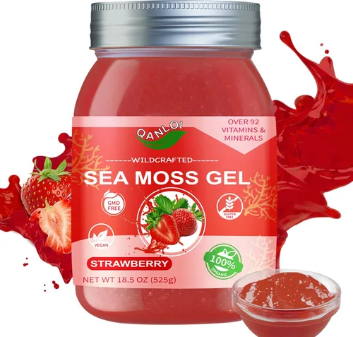 Vista 11 de Seamoss - Gel crudo con musgo marino irlandés, suplemento de musgo marino, apoyo inmunológico, 18.5 onzas de musgo marino avanzado (manzana canela)