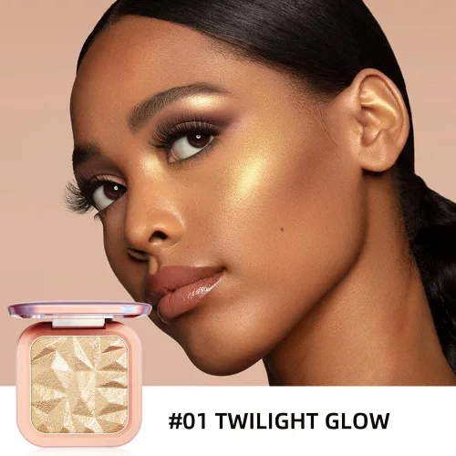 Vista 4 de ELESSY Paleta de Iluminador de Maquillaje Paleta de Iluminador Facial Paleta de Iluminador Facial de Larga Duración Paleta de Maquillaje Iluminador