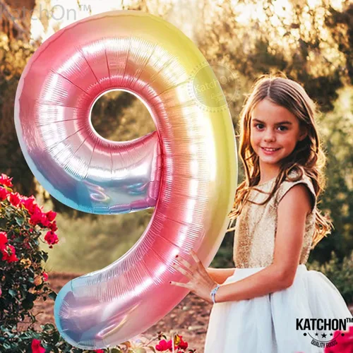 Vista 1288 de KatchOn Globo negro del número 1 de 40 pulgadas, globo de feliz cumpleaños Large Mylar Number One Balloon for 1st Birthday Decorations, Foil