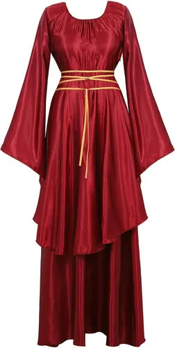 Vista 19 de Kranchungel - Vestidos renacentistas de estilo medieval/irlandés/campesino para mujer; disfraz de hada, para bailes