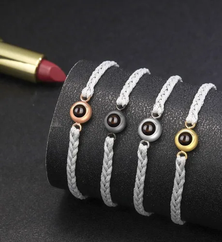 Vista 2 de Pulsera de fotos personalizada, pulsera con foto personalizada para mujeres y hombres, pulsera con imagen en el interior, regalos personalizados