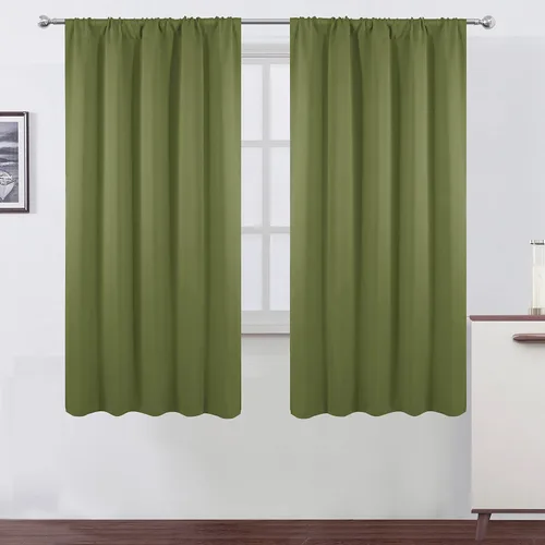 Vista 124 de LEMOMO Cortinas opacas de 42 x 54 pulgadas, juego de 2 paneles de cortinas con aislamiento térmico para oscurecer la habitación
