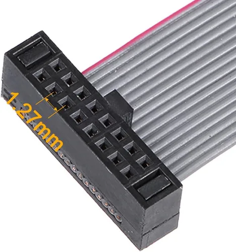 Vista 4 de uxcell IDC 16 pines conector plano cable de cinta L 7.9 in 0.05 in paso, 2 piezas Conector hembra
