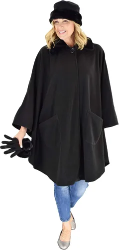 Vista 4 de Abrigo de forro polar para mujer, con guantes y sombrero a juego, colección de invierno, talla única