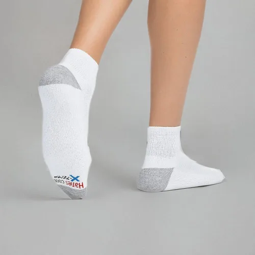 Vista 2 de Hanes X-Temp Comfort Cool Tobillo para hombre, paquete de 6, Blanco