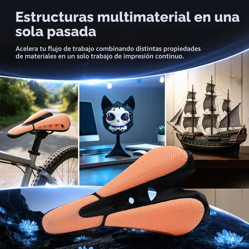Vista 7 de FLASHFORGE Impresora 3D Creator 5, 4 cabezales de herramientas 7S, impresión multifilamento, CoreXY 23.622 in/s 5 veces más rápido, sistema
