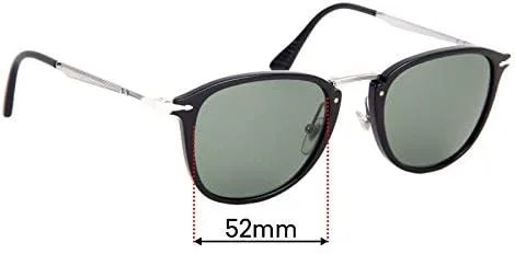 Vista 3 de SFX - Lentes de sol de repuesto compatibles con Persol 3165-S de 2.047in