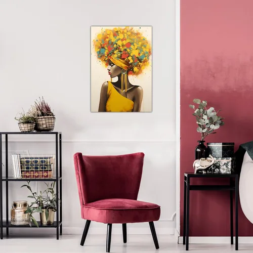 Vista 256 de Arte de pared afroamericano, decoración de rey y reina bailarín negro para sala de estar, arte de pareja de amor negro para dormitorio, lienzo