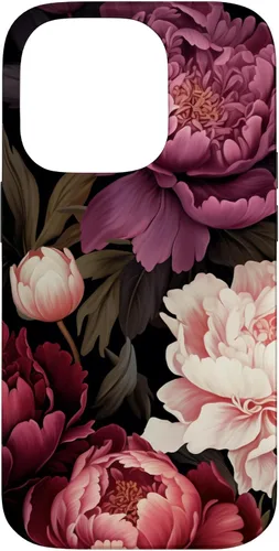 Vista 17 de Carcasa para iPhone 17 con diseño floral de peonía rosa magenta y rubor