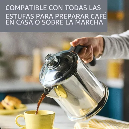 Vista 7 de Farberware Classic Yosemite - Percolador de café de acero inoxidable, 8 tazas, color plateado