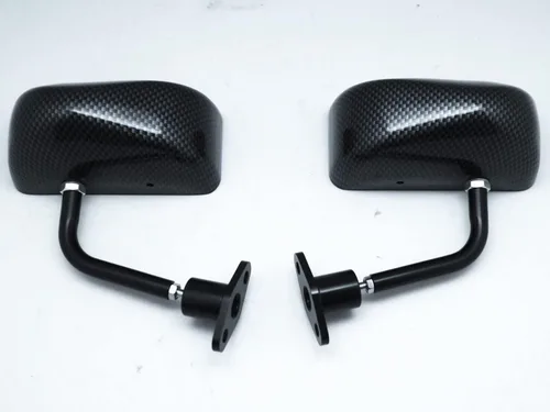 Vista 8 de Carbon Look Race Espejos Pequeños Auto/Bicicleta F1 Tipo Kit Ala Lateral Par RH+LH