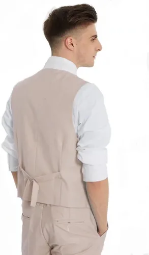 Vista 8 de Wangyue Traje de 3 piezas para hombre, traje ajustado para boda, graduación, esmoquin, trajes formales de negocios, blazer, chaleco y pantalones