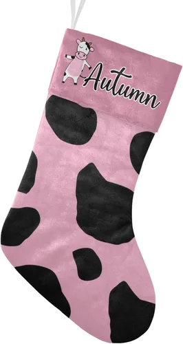 Vista 14 de Calcetines de Navidad con lindo panda verde personalizado con nombre, medias de Navidad personalizadas para la temporada de vacaciones familiares