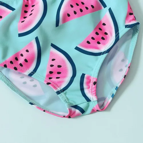 Vista 5 de LYSMuch 3Mo-2T - Traje de baño para niñas pequeñas, traje de baño de 3 piezas con borlas y borlas