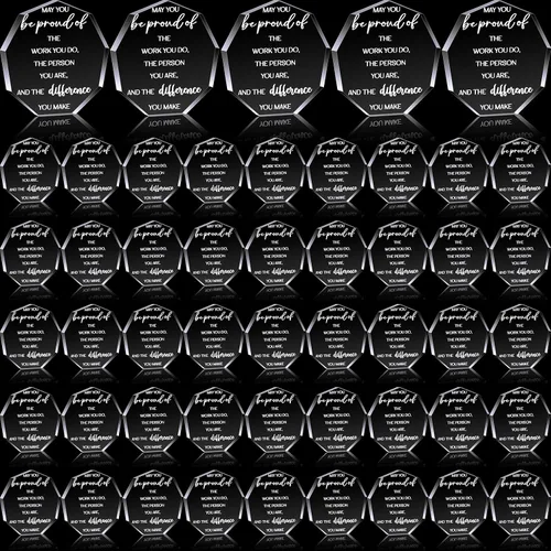 Vista 12 de Huquary Premios de agradecimiento a los empleados para el compañero de trabajo del mes Trofeo Acrílico Regalo de agradecimiento a granel Be Proud of