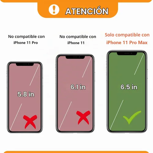 Vista 2 de Bocasal - Funda tipo cartera cruzada para iPhone 11 Pro Max, color negro