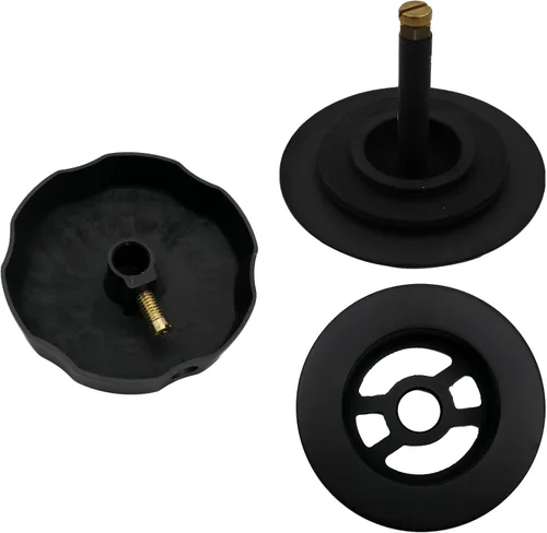 Vista 4 de Westbrass Moldura estándar para residuos de baño de accionamiento por cable, negro mate, D50T-62