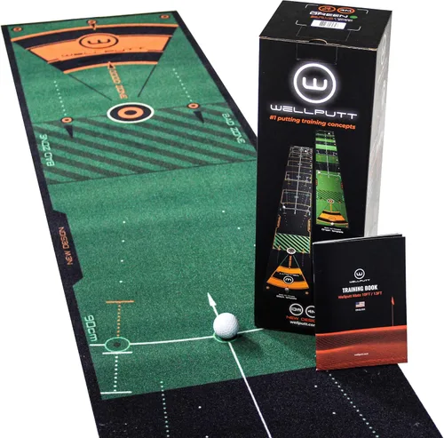 Vista 5 de WELLPUTT - Alfombrilla de entrenamiento de golf para putting - 13 pies verde