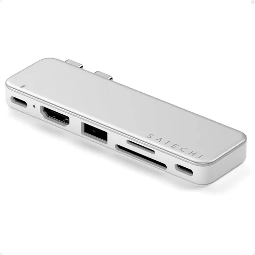 Vista 11 de Satechi Concentrador a presión USB-C 6 en 2, HDMI 4K/60Hz, para MacBook Neo, Blush