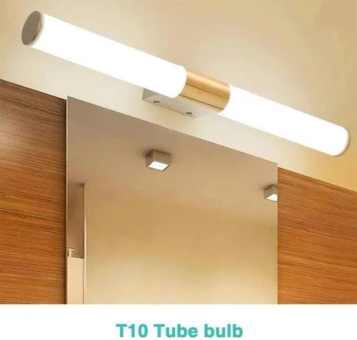 Vista 2 de XININSUN Bombillas LED esmeriladas T10, color blanco cálido 2700 K, bombillas LED Edison tubulares regulables de 6 W, equivalente a 60 vatios, 600