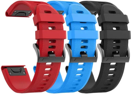 Vista 33 de ANCOOL - Correa para Garmin Fenix 5, de ajuste fácil, de silicona suave de 22 mm de ancho, correa de reloj para Garmin Fenix 5 Azul