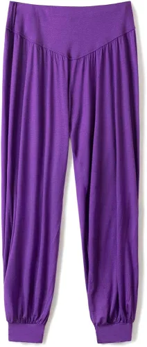 Vista 2 de Pantalones de algodón modal para mujer de AvaCostume, pantalones suaves para practicar yoga o deportes.