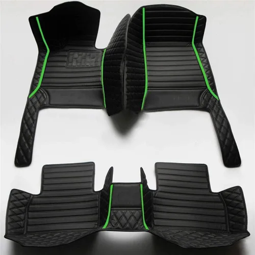 Vista 3 de Alfombrillas de cuero de protección personalizadas para todo tipo de clima, aptas para automóviles, sedán, SUV, automóvil deportivo, tapete Negro