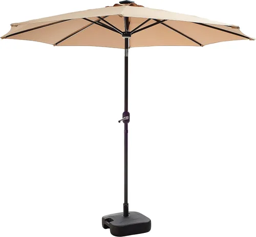 Vista 10 de LOKATSE HOME Base cuadrada de plástico rellenable para exteriores, para sombrilla de patio, color negro