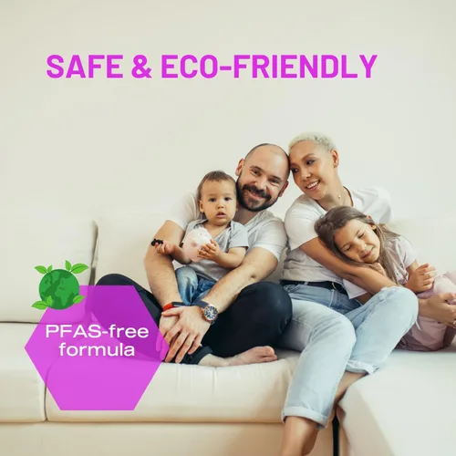 Vista 2 de Nasiol HomeTex, nano protección para textiles para el hogar, protector de tela, protector de manchas de tapicería, fórmula libre de PFAS 17 fl. oz
