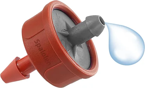 Vista 14 de Goteros/emisores de riego por goteo de compensación de presión de 0.25 GPH, goteros de riego por goteo de flujo constante autolimpiante, cabezales