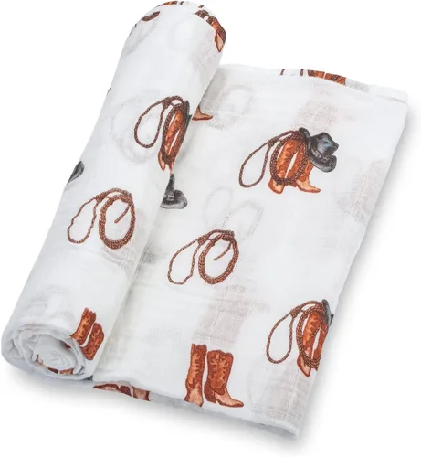 Vista 18 de LollyBanks Manta para envolver al bebé, manta de muselina 100% algodón para niños y niñas, grande de 47 x 47 pulgadas, mantas suaves y transpirables