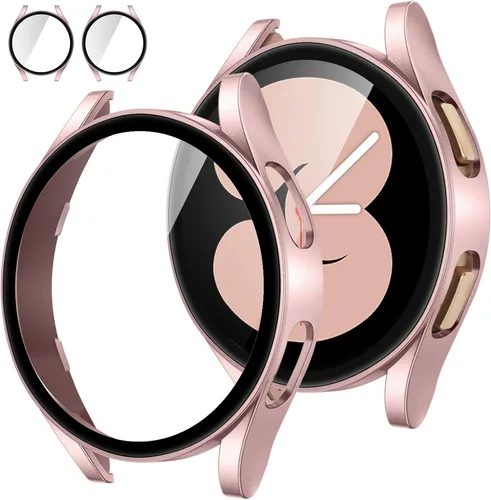 Vista 9 de Tensea Paquete de 2 fundas protectoras de pantalla para Samsung Galaxy Watch FE 2024/5 2022/4 2021 de 1.575 pulgadas, accesorios para la cara, funda