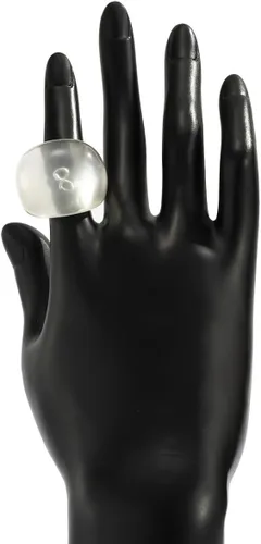 Vista 6 de Juego de anillos coloridos de acrílico grueso de banda ancha, anillos de resina gruesos para nudillos, anillos apilables, joyería Y2K para mujer
