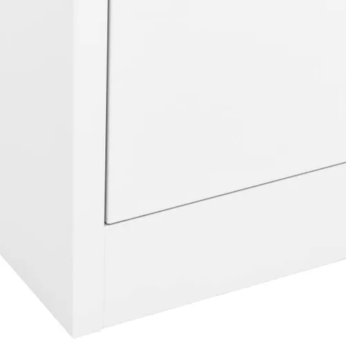 Vista 9 de Archivador de metal de 2 cajones, archivador de acero para oficina con cerradura para el hogar y la oficina, 35.4 x 18.1 x 28.5 pulgadas (blanco)