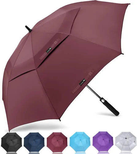 Vista 37 de ZOMAKE - Paraguas de golf a prueba de viento, extragrande, de gran tamaño, de doble dosel resistente para lluvia, juegos deportivos y carrito