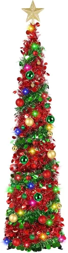 Vista 31 de N&T Nieting - Árbol de Navidad de oropel Negro