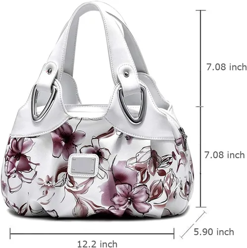 Vista 2 de Barsine - Bolso pequeño para mujer, diseño de flores de cuero vegano