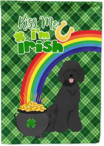 Vista 96 de Caroline's Treasures WDK4731GF - Bandera decorativa para jardín del día de San Patricio, color negro y tostado, Airedale Terrier, para jardín