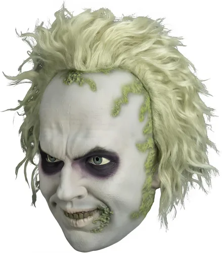 Vista 2 de Trick Or Treat Studios Máscara de disfraz de inyección para adulto Beetlejuice