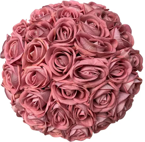 Vista 9 de FagusHome 30 piezas de rosas artificiales de seda a granel, flores falsas, cabezas de rosas con tallos para decoración del hogar y boda (azul oscuro)