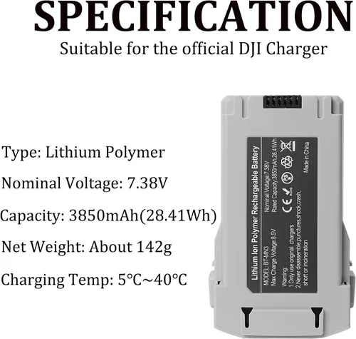 Vista 5 de Mini 4 Pro Batería Plus para DJI, Batería de Vuelo Inteligente de 3850mAh-7.38V Plus para Reemplazo de Serie de Dron DJI Mini 3 Pro