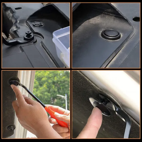 Vista 8 de GOOACC 166 piezas de clips de retención para auto y gomas para tornillos - 12 tamaños y aplicaciones más populares para GM Toyota Honda Nissan Mazda