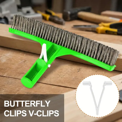 Vista 5 de Novabright 20 Pcs Pool Butterfly V Clips Universal Pool Pole Clips Strong Replacement Attachment for Swimming Spa Accessories Fits Skimmer Nets
